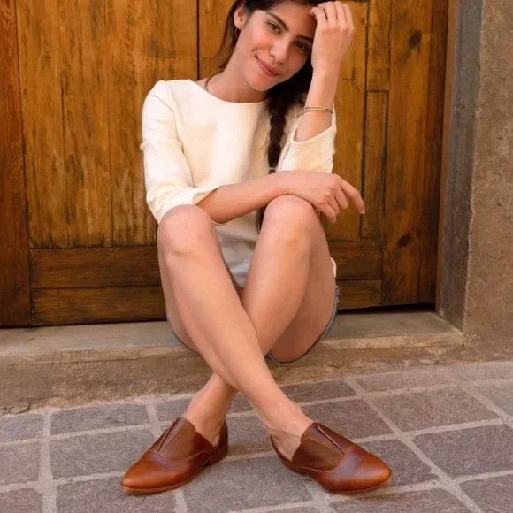 Nisolo Emma D'Orsay Oxford Loafers Shoes Slip On Flats Brandy Chestnut Womens 9 - Picture 2 of 14